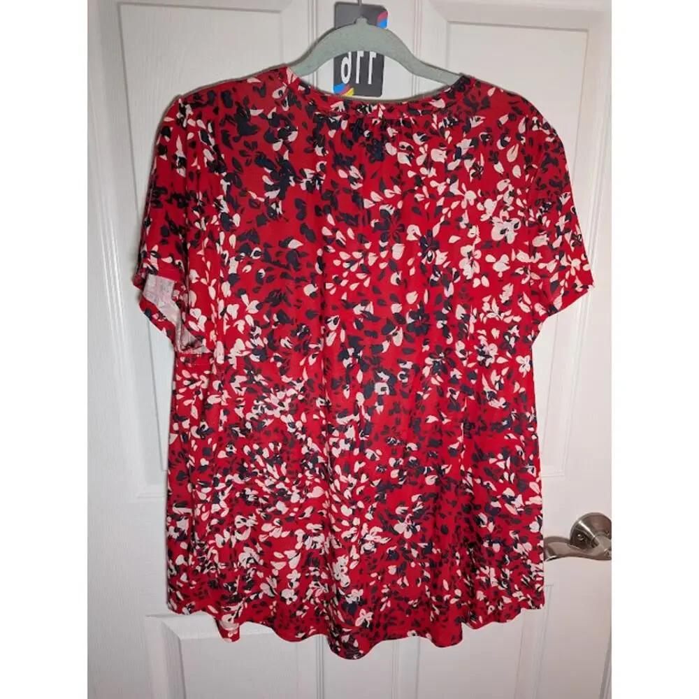 Liz Claibourne Floral Multicolored short sleeve - Picture 2 of 4